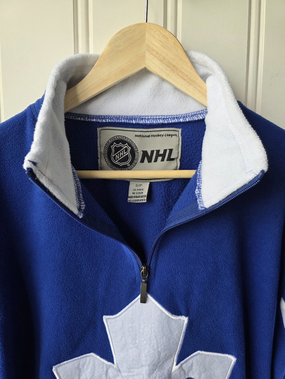 Vintage NHL Hockey Toronto Maple Leafs 1/4 Zip Fleece Sweater Mens Medium - Picture 6 of 11